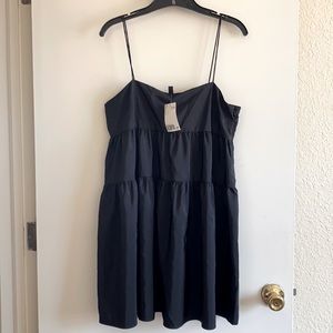 Black woven party dress